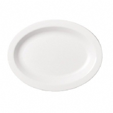 Narrow oval white plate 120CWP148